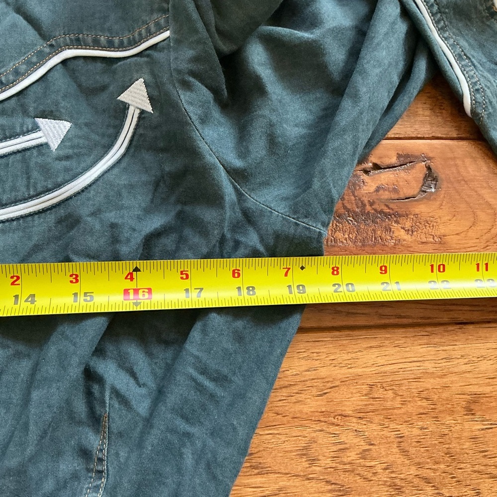 Roper Gray Button Down, Pearl Snaps, Large - Picture 5 of 9